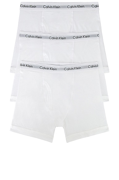 Calvin Klein Boxer Brief 3 Piece Set in White
