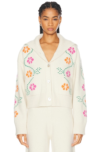 Miu miu floral cardigan hotsell