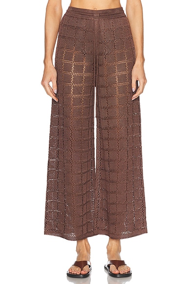 Calle Del Mar Patchwork Pant in Chocolate