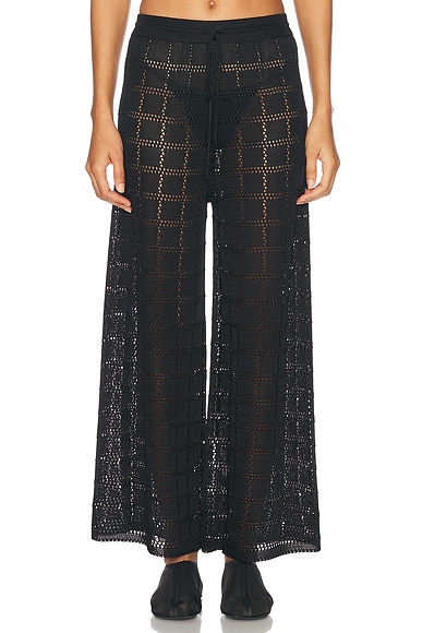 Calle Del Mar Patchwork Pant in Black
