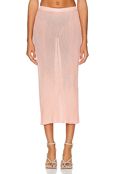Calle Del Mar Ribbed Skirt in Shell