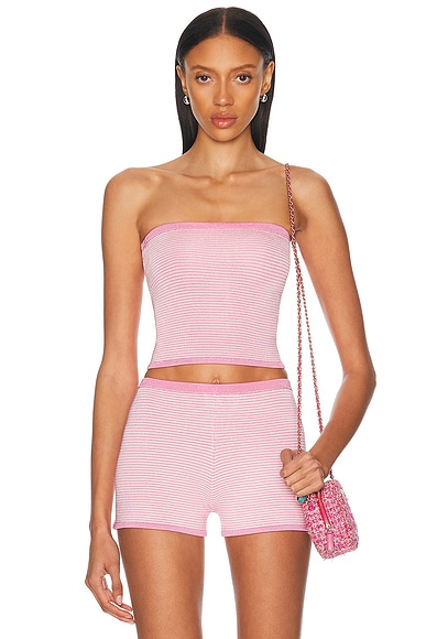 Micro Stripe Lycra Tube Top