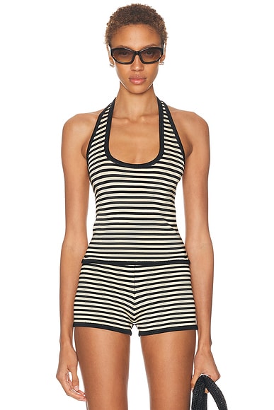 Pop Stripe Halter Top