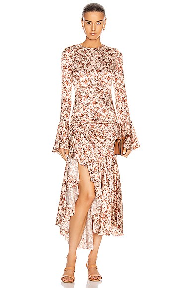 caroline long sleeve midi dress