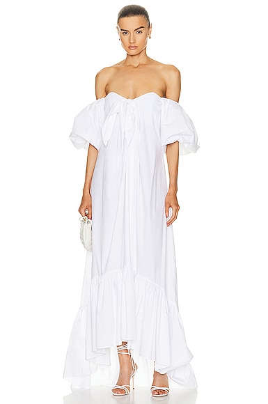 CAROLINE CONSTAS Gabrielle Dress in White