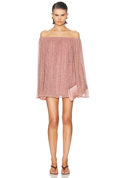 CAROLINE CONSTAS Corinthia Mini Dress in Dusty Rose