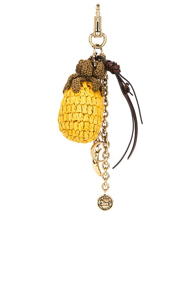 Chloe Pineapple Symbols Keychain in Sunset Yellow