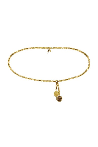Chloe Charm Chain Belt in Vintage Gold