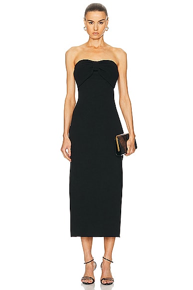 Strapless Bow Dress in Black