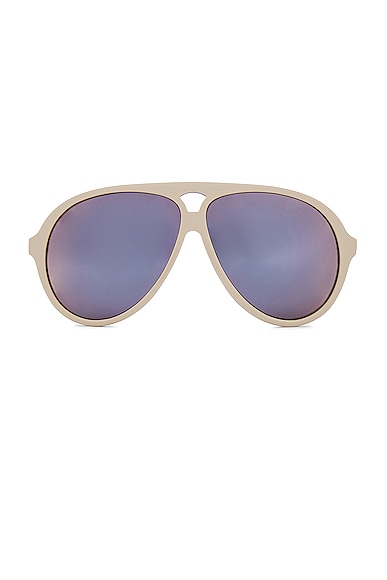 Chloe Jasper Pilot Sunglasses in Ivory & Silver