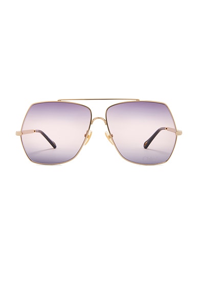 Chloe Aly Sunglasses in Gold & Violet