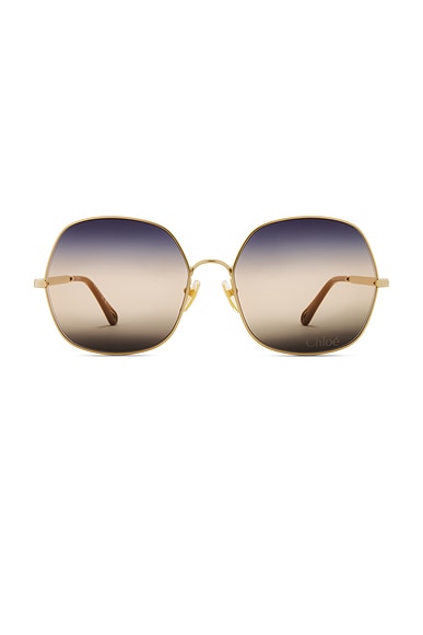 Aly Sunglasses in Gold & Blue