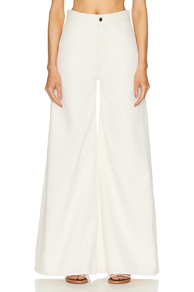Chloé Cotton Trousers In White