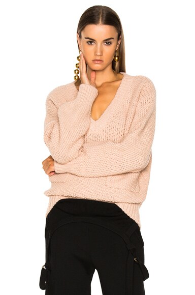 Chunky Stitch V-Neck Sweater