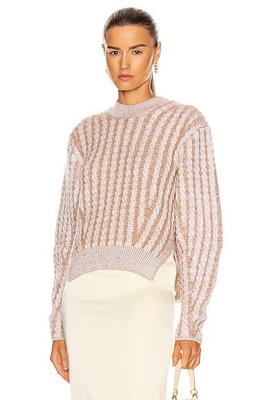 Fluffy Cable Knit Sweater