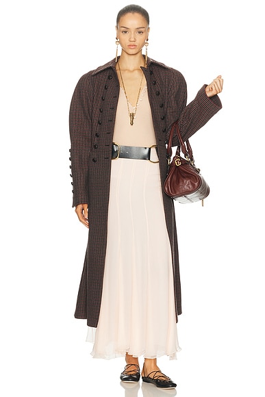 Chloe Double Breasted Coat in Grey