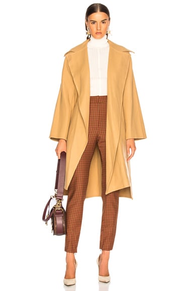 Belted Double Face Wool Coat