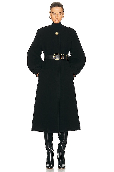 Chloé Long Coat In Black