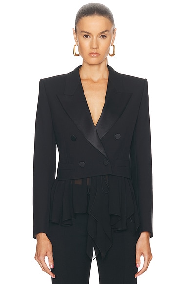 Helmut Lang Pocket Detail Blazer in Black FWRD