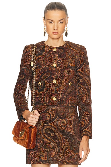 ジャケット Chloe FW25 Embroidered wool blazer (CH25AVE64097 905) Chloé Embroidered Wool Blazer | italist