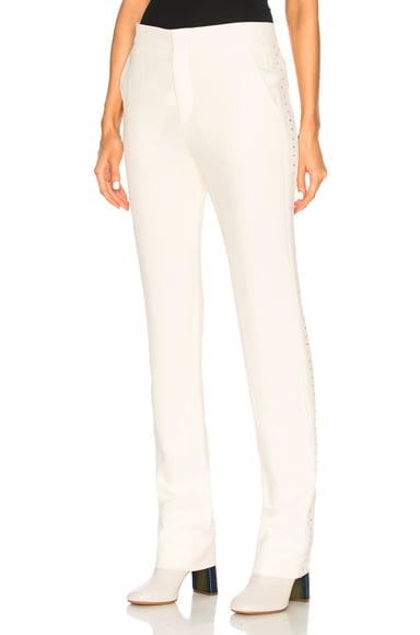 Light Cady Crystal Embellished Trousers