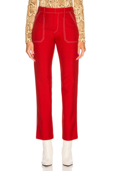 Contrast Stitching Trousers