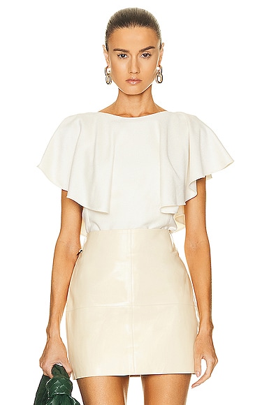 Silk Ruffle Top