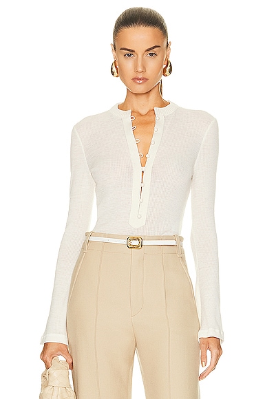 Long Sleeve Rib Jersey Top