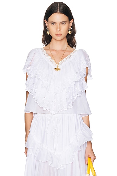Frill Crop Blouse