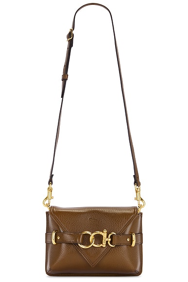 Chloe Cape Crossbody Bag in Dark Khaki