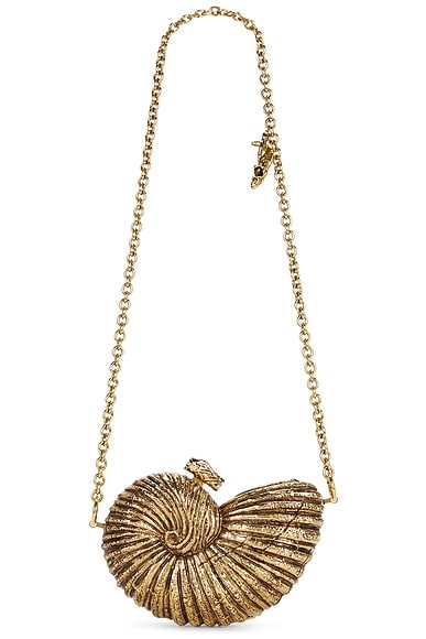 Chloe Seashell Clutch in Gold
