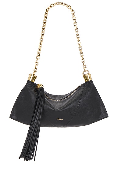 Chloe Foulard Shoulder Bag in Black