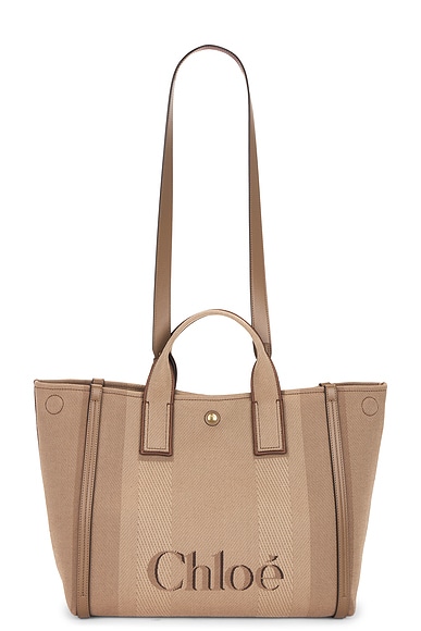 Chloe Medium Carry Tote Bag in Deep Taupe