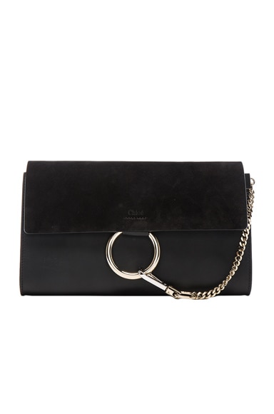 Chloe Faye Clutch in Black FWRD