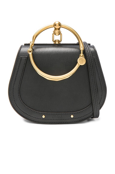 Chloe Small Nile Bracelet Bag Calfskin & Suede in Black | FWRD