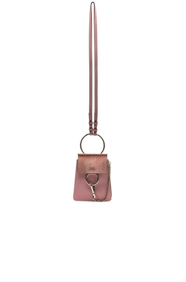Small Faye Suede & Calfskin Bracelet Bag