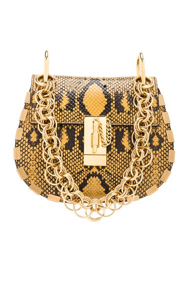 Mini Drew Bijou Python Print Leather Shoulder Bag