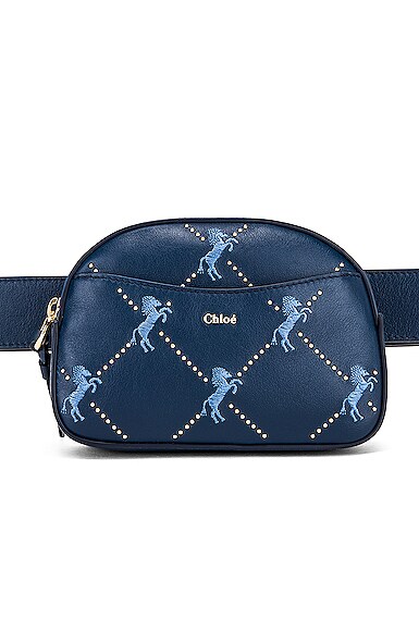 Signature Embroidered Leather Belt Bag