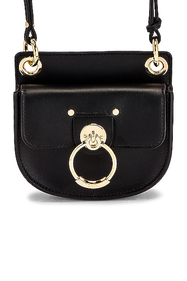 Chloe Mini Tess Leather Bag in Black | FWRD