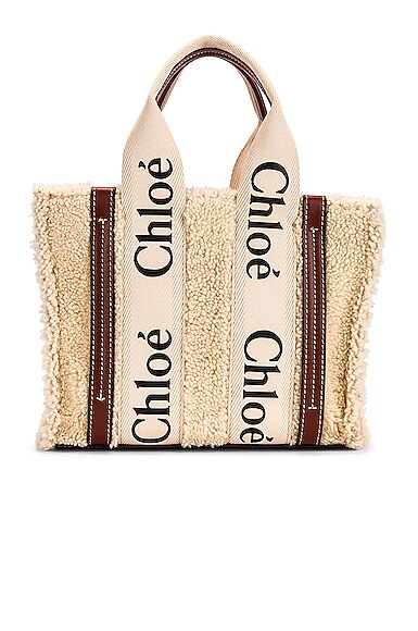 Small Woody Shearling Tote Bag