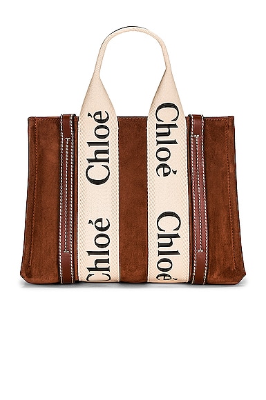 Chloe Small Woody Tote Bag in Chocolate