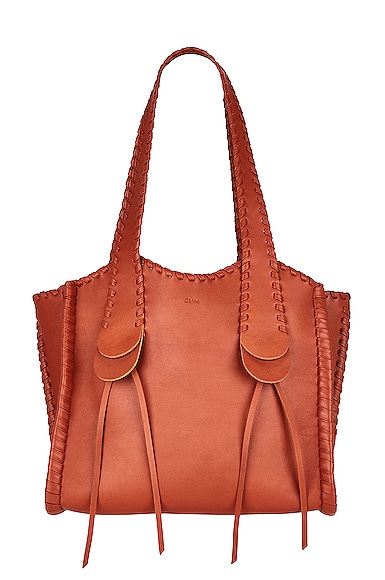 Chloé Small Tote Bag In Henna Orange