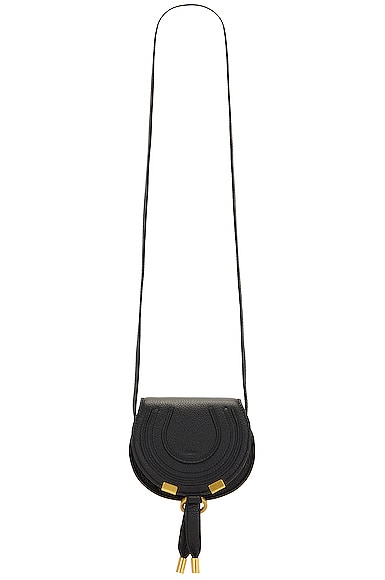 Chloé Nano Marcie Saddle Bag In Black