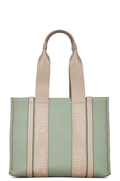 【新品】 Chloe WOODY トート - Faded Green | FWRD トートバッグ