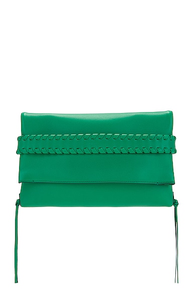 Chloé Mony Clutch In Green Leather
