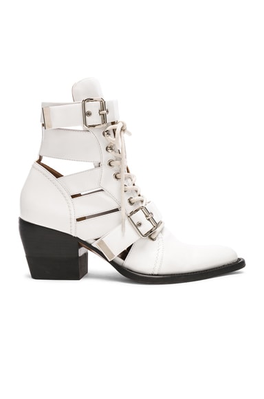 Leather Rylee Lace Up Buckle Boots