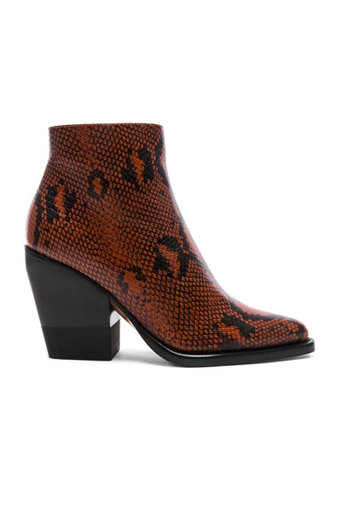 Python Rylee Print Leather Ankle Boots