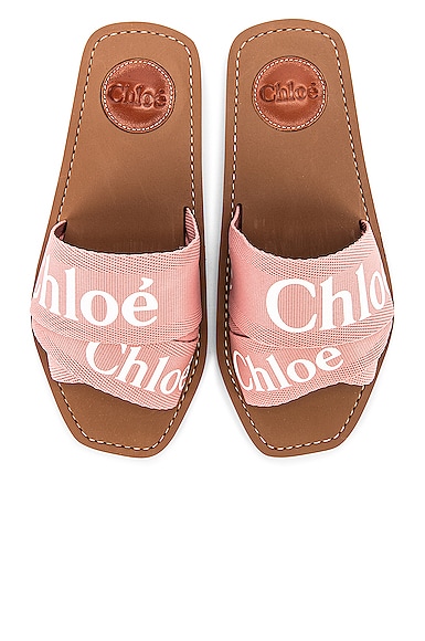 CHLOÉ WOODY CANVAS SLIDES,CLOE-WZ293