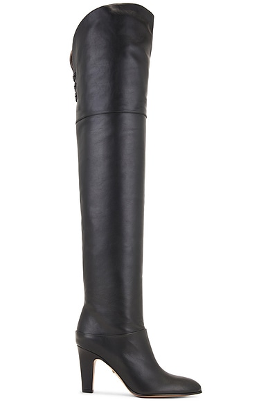Chloe Eve Thigh High Boot in Black