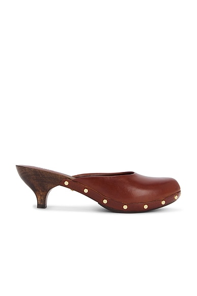 Chloe Judith Clog Sandal in Sooty Brown